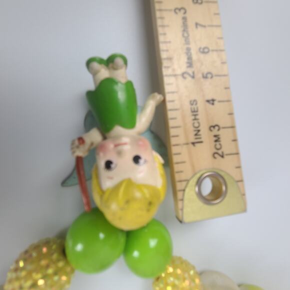 Tinker Bell Chunky Bead Necklace Bubble Bead - Picture 8 of 13